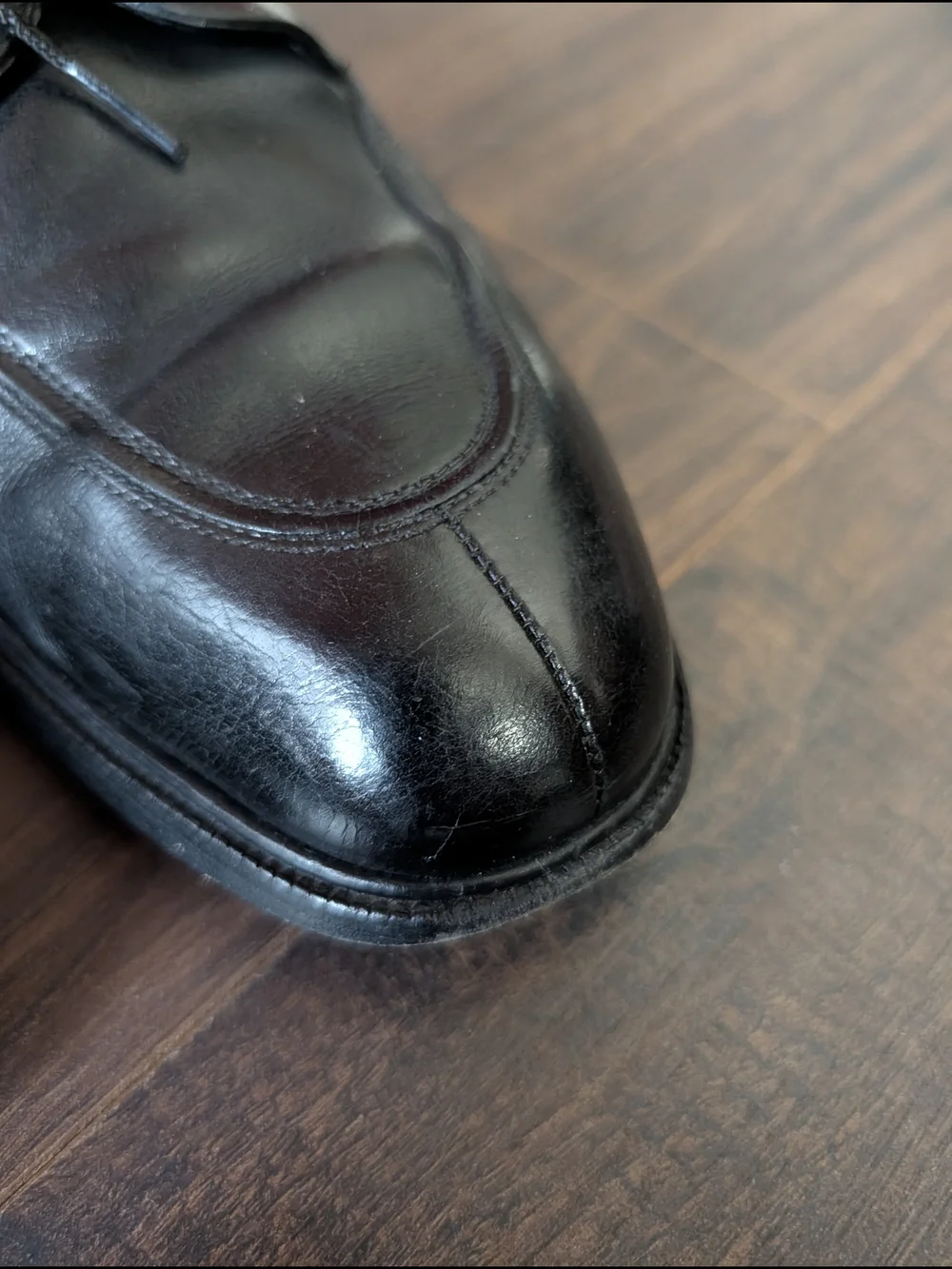 GRAVAITI Black Leather Handmade In Italy Mens Derby Norwegian Toe Shoes 10.5